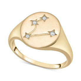 ラップド レディース リング アクセサリー Diamond Pisces Constellation Ring (1/20 ct. t.w.) in 10k Gold, Created for Macy's Yellow Gold