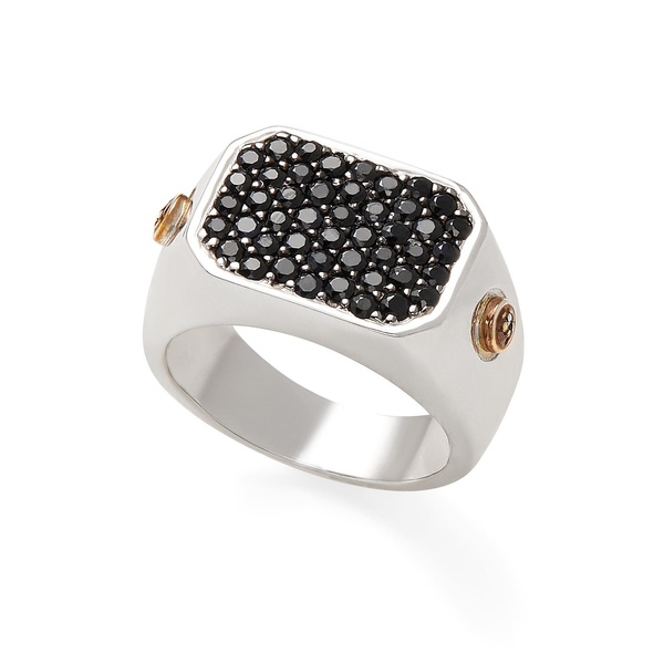 エフィー レディース リング アクセサリー Sterling Silver Black Sapphire & Diamond Ring - Size  10 Black | asty