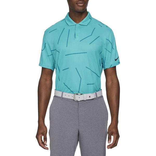 ナイキ メンズ トップス ポロシャツ Aquamarine Black 全商品無料サイズ交換 販売 Dri-FIT Woods Tiger Polo Golf Nike ランキングTOP5