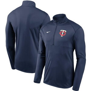 ナイキ メンズ ジャケット＆ブルゾン アウター Minnesota Twins Nike Team Logo Element Performance HalfZip Pullover Jacket Navy