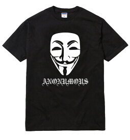 ANONYMOUS Tシャツ/半袖 レディース メンズ ストリート アノニマス anonymous illuminati イルミナティ フリーメーソン フリーメイソン レプタイル お面 仮面 マスク ハッカー ロゴ トップス 陰謀論 tee tシャツ