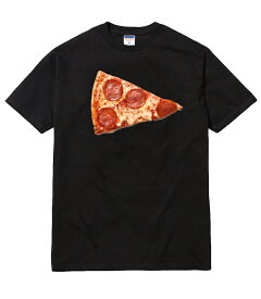 PIZZA Tシャツ/半袖 レディース メンズ ストリート ブランド ピザ サラミ 食べ物 アメリカン ジャンクフード マルゲリータ 写真 フォト tee tシャツブラック ホワイト 黒 白 ロゴ トップス tee tシャツ