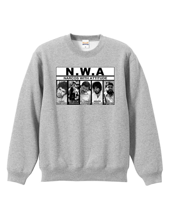 楽天市場 Narcos Swaet Shirts Nwa Nwa Elchapo コカイン メキシコ 麻薬 麻薬王 麻薬戦争 カルテル ドラッグウォー シナロア Cartel パブロ エスコバル トレーナー スウェット メンズ レディース Hiphop ストリート ブランド クルーネック スウェット Astylejapan
