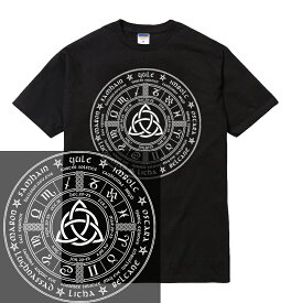 MAGIC CIRCLE tシャツ マジックサークル 魔法陣 魔除け 錬金術 ソロモン 悪魔召喚 黒魔術 闇 病み 秘密結社 イルミナティ フリーメーソン 秘術 六芒星 十字架 クロス 五芒星 呪い 呪術 メンズ レディース ブランド tee Tシャツ