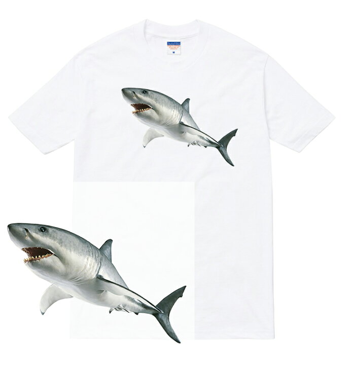 楽天市場 Shark Teeシャツ 三色展開 半袖 サメ 鮫 シャーク ホオジロザメ 動物 魚 海水魚 Fish フィッシュ プリント デザイン グラフィック Tee Tシャツ Astylejapan