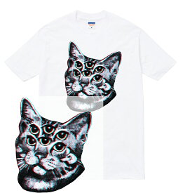 ACID CAT Tシャツ 半袖 猫 キャット アシッド drug LSD トリップ 病みかわ アニマル 動物 ネコ メンズ レディース ストリート ブランド tee tシャツ