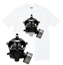 GAS MASK Tシャツ 半袖 ガスマスク s10 イギリス軍 防毒 gasmask ミリタリー サイバー 軍隊 特殊部隊 サバゲー 人気 ストリート 流行 メンズ レディース ダンス 衣装 HIPHOP ストリート ブランド tee Tシャツ