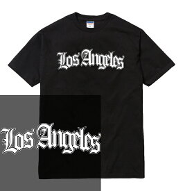 LOSANGELS tシャツ 半袖 文字 ロゴ la los angels ロサンゼルス 地名 西海岸 オールドイングリッシュ GTA シンプル お洒落 おしゃれ オシャレ nyc NY メンズ レディース ユニセックス 大きいサイズ ダンス 衣装 gangsta HIPHOP ストリート ブランド tee Tシャツ