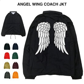 ANGEL WING COACH JKT 天使 羽 翼 エンジェル　ゆめかわ 病みかわ ゆるふわ つばさ　ツバサ ファンシー メンヘラ 病んでる 撥水 ナイロン ストリート アウター ジャンパー ブルゾン コーチジャケット