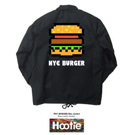 【NYC HUMBURGER JKT】 ストリート ブランド スケーター SK8 ドット GAME テレビゲーム ドット柄 ハンバーガー illuminati NYC new york ジャンクフード JUNK FOOD ファッション フライドポテト アウター ジャンパー ブルゾン コーチジャケット jkt ポリゴン ポップ ダンス