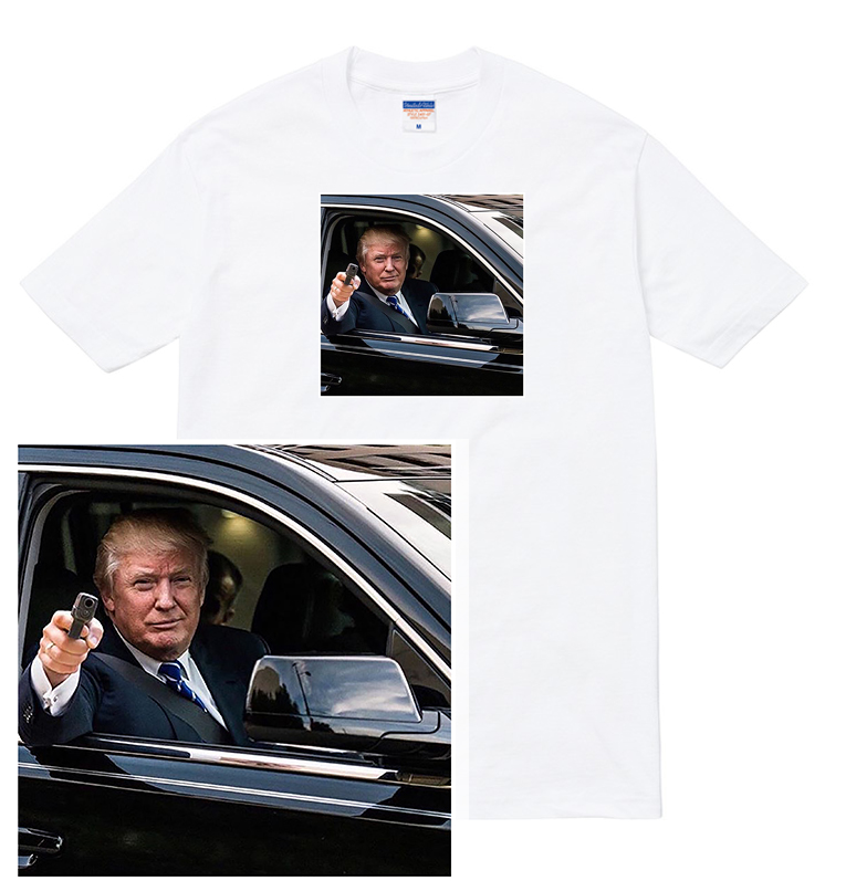 3年保証』 ドナルドトランプ大統領人物ビッグプリントTシャツtシャツ