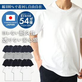 tシャツ メンズ 無地 半袖 厚手 Tシャツ ヘビーウェイト 3枚組 白 黒 グレー ネイビー ドライ 大きいサイズ まとめ買い BALLOT バロット ASTYSHOP 送料無料