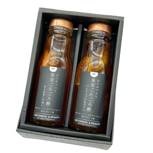 果実ごろごろ酢 2本セット 果実酢 フルーツ酢 ギフト 父の日 お中元 誕生日 誕プレ ギフト 飲む酢 ビネガードリンク パイナップル オレンジ 敬老の日