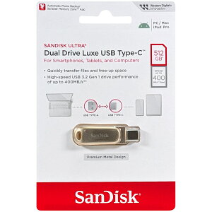 SanDisk TfBXN sAi Ultra Dual Drive Luxe USB Type-C S[h 512GB SDDDC4-512G-G46GD