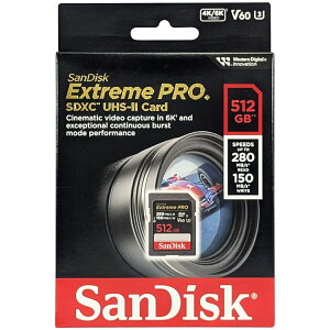 SanDisk TfBXN sAi SDXCJ[h UHS-II Extreme PRO 512GB SDSDXEP-512G-GN4IN