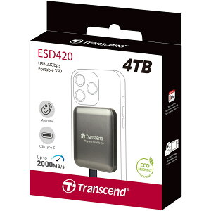 Transcend gZhWp MagSafeΉ |[^uSSD ESD420 4TB ACO[ TS4TESD420C