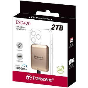 Transcend gZhWp MagSafeΉ |[^uSSD ESD420 2TB VpS[h TS2TESD420G