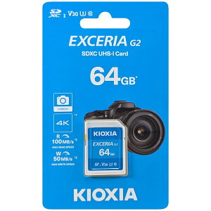 �L�I�N�V�A KIOXIA ���s�A���i SDXC�J�[�h EXCERIA G2 64GB LNEX2L064GG4