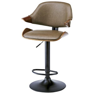 バーチェア イス スツール カウンターチェア チェア 木製 バー ブラウン ナチュラル ビンテージ カウンタースツール スチール脚 高さ調整 クッション 合成皮革 mt-knc-j2900