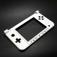 3DS LL フェイスプレート・ハウジング（シェル）ヒンジ・接続部修理用(白)ホワイト【任天堂・ニンテンド…