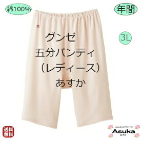 【 全商品 ポイント10倍 】【2枚セット】【五分パンテイ】日本製【3L】グンゼ 婦人肌着 快適工房 良質 綿100％ 5分パンテイ 白 ベージュやわらか素材 年中着れる 肌触り 着心地よい 入院 施設 入所 プレゼントギフト まとめ買い 父の日