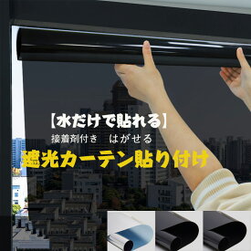 送料無料 遮光フィルム 窓ガラスフィルム 水だけで貼れる 接着剤付き はがせる きフィルム 目隠しシート 完全遮光 台風 対策 断熱 遮光 遮熱 はがせる 100% 遮光 フィルム 省エネルギー ガラスシール目隠し マジックミラー 断熱フィルム 窓用フィルム UVカット