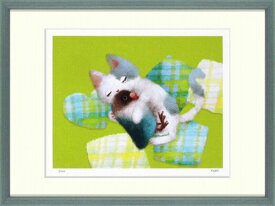 【版画・絵画】菜生『猫とぬいぐるみインコ』ジクレー■限定300部・新品★