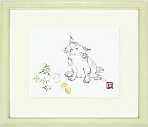 【水彩画・絵画】河村直子『お茶をどうぞ』水彩画■新品★