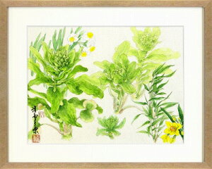 【水彩画・絵画】安藤洋重『春の彩り』水彩画■新品★