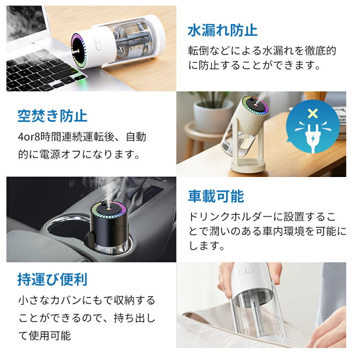 楽天市場】加湿器 卓上 超音波 アロマ対応 星空ライト 大容量 小型 7色