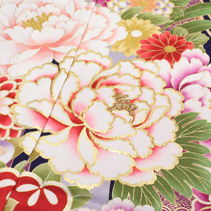 楽天市場】着物 振袖 豪華 綸子 紗綾形地紋 金彩加工 花意匠 未仕立て 