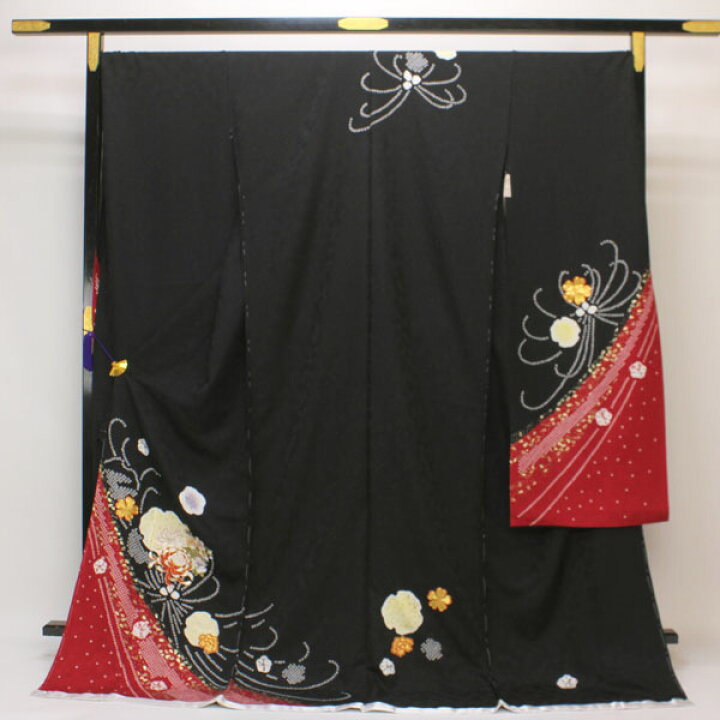 楽天市場】着物 振袖 豪華 金彩加工 金駒刺繍 未仕立て 八掛付き 