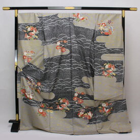 豪華 金彩加工振袖 銀通し地 [商品番号fs398]【あすかや】