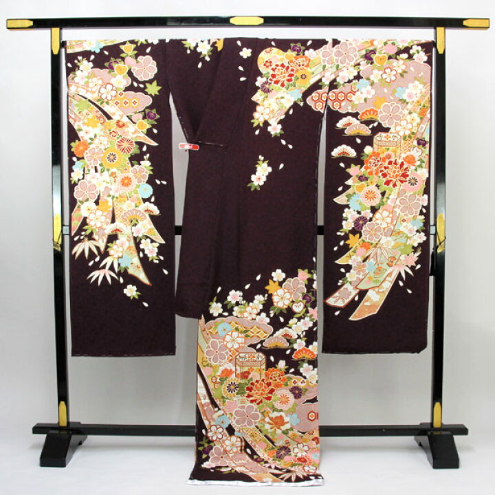 楽天市場】【お仕立て付き】着物 振袖 型染め京友禅 金駒刺繍 桜地紋 