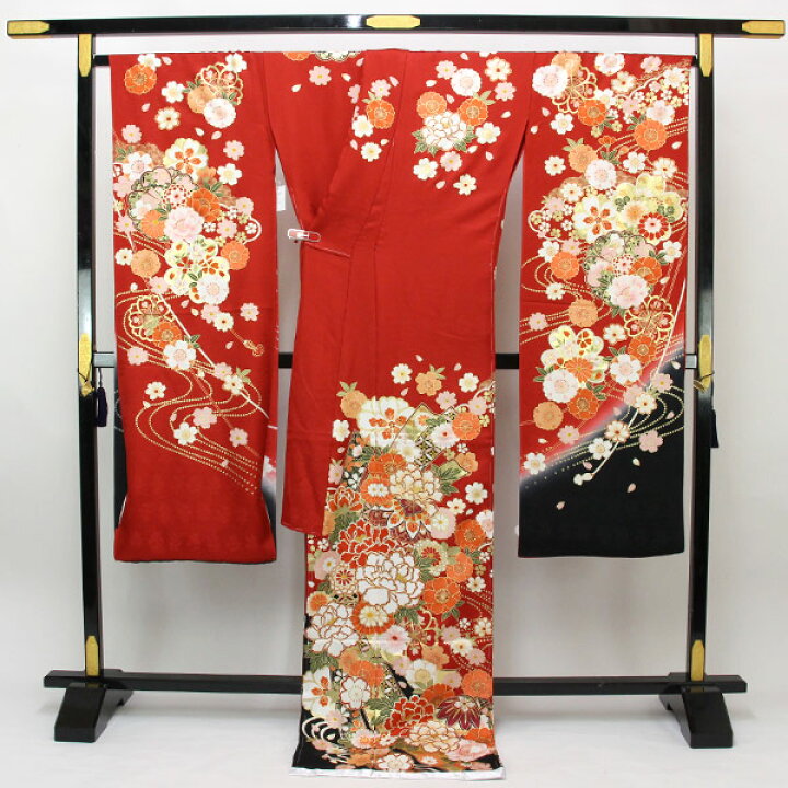 楽天市場】【お仕立て付き】着物 振袖 金彩金箔加工 紗綾紋綸子地 未 