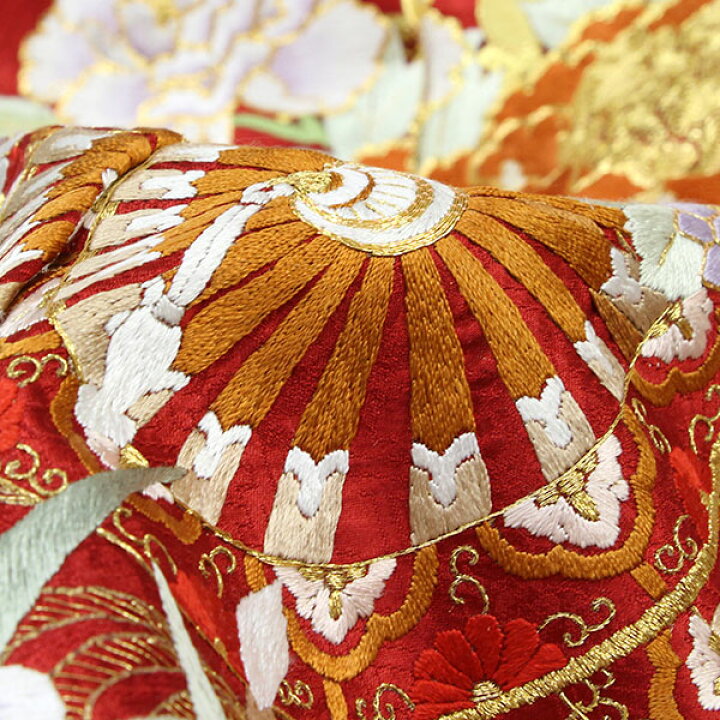 楽天市場】着物 振袖 尾峨佐染繍綸子 紗綾形地紋 金彩加工 金駒刺繍 