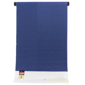 【楽天スーパーセール★ポイント5倍★12/4 20:00〜12/11 01:59 】反物 丹後ちりめん 丹後ちりめん 日本の絹 京友禅 格子柄 小紋着尺 単衣にも あすかや [商品番号km2685]