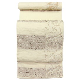 【楽天スーパーセール★ポイント5倍★12/4 20:00〜12/11 01:59 】着物 帯 単衣にも 佐々木染織 3シーズン 変わり織 ぜんまい 九寸名古屋帯 [商品番号9nobi1496]【あすかや】