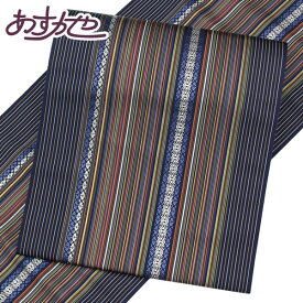 【楽天スーパーセール★ポイント5倍★12/4 20:00〜12/11 01:59 】着物 帯 単衣にも 原田織物 金印 本場筑前 平織 博多帯 八寸名古屋帯 [商品番号8nobi925]【あすかや】