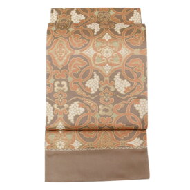 着物 帯 高島織物 経錦 袋帯 ぶどう唐草 両面袋帯 あすかや [商品番号fo2730]