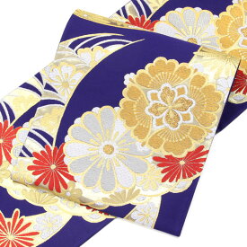 着物 帯 振袖用 珍しい地色!! 樹 上田茂樹 謹製 袋帯 菊に月 あすかや [商品番号fo3085]