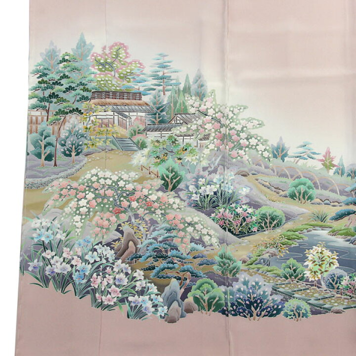 楽天市場】着物 本加賀友禅 伝統工芸品 色留袖 多崎元人 作 清庭 