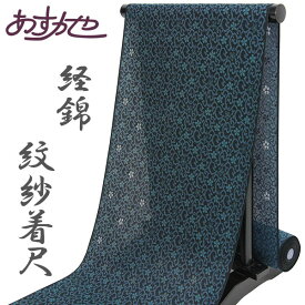 【楽天スーパーセール★ポイント5倍★12/4 20:00〜12/11 01:59 】コートにも着物にも 経錦 紋紗 着尺 単衣着物に最適!! [商品番号t2151] 【あすかや】