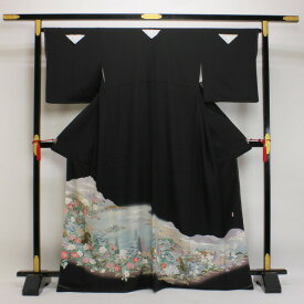 【楽天スーパーセール★ポイント5倍★12/4 20:00〜12/11 01:59 】【お仕立て上がり】着物 正絹胴裏 手縫い仕立て 黒留袖 Lサイズ あすかや [商品番号pt1348]