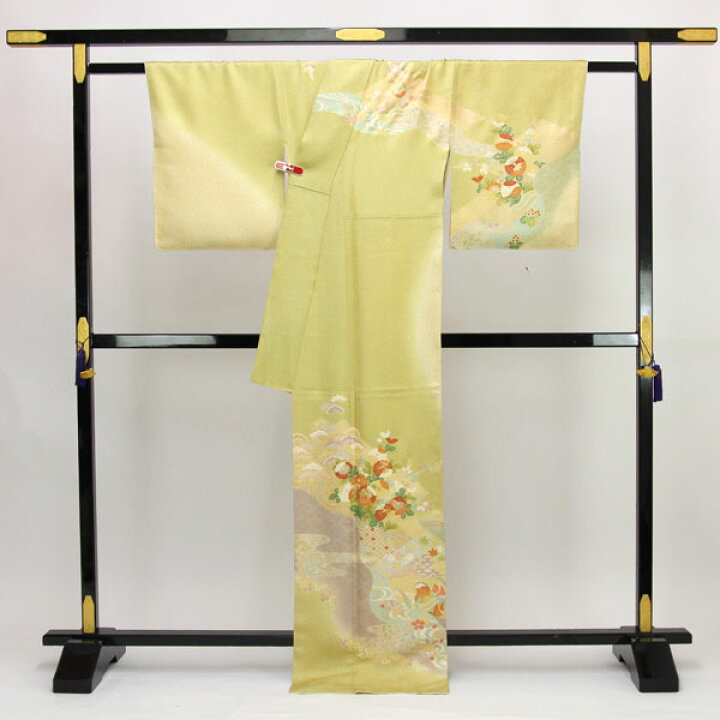 楽天市場】【お仕立て上がり】着物 正絹胴裏 新品 仕立済 鶴花唐草紋織 