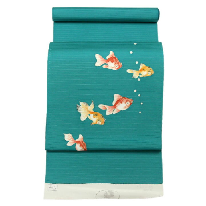 楽天市場】着物 帯 秀美謹製 夏 五泉 絽 塩瀬 九寸帯名古屋帯 金魚 