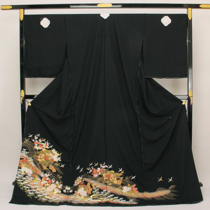 楽天市場】【お仕立て付き】着物 黒留袖 金駒刺繍 金彩加工 雅の奏 