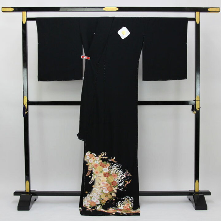 楽天市場】【お仕立て付き】着物 京友禅 黒留袖 金駒刺繍 金彩金駒刺繍  