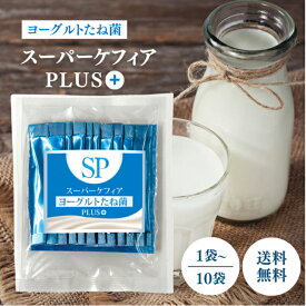 スーパー ケフィア ヨーグルト たね菌 プラス 1g × 10本 選べる1~10袋セット 手作り 健康習慣 整腸 免疫 牛乳 乳酸菌 酵母 ビフィズス菌 ケフィアヨーグルト 腸内環境 善玉菌 健康 発酵 LabyLab 種菌 ロイヤルユキ