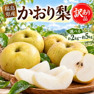 福島県産 かおり 選べる約2kg〜約5kg 梨 青梨 大玉 幻の梨 果物 フルーツ デザート くだもの 国産 風の季…